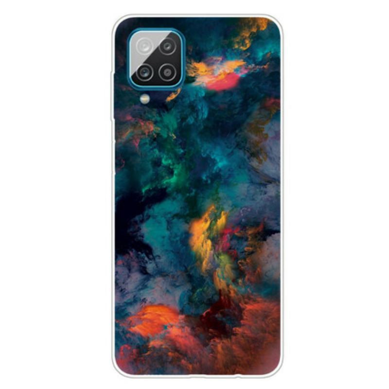 Capa Para Samsung Galaxy M12 / A12 Nuvens Coloridas