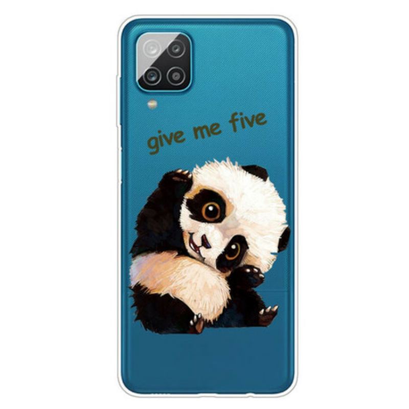 Capa Para Samsung Galaxy M12 / A12 Panda Sem Costura Dá-me Cinco