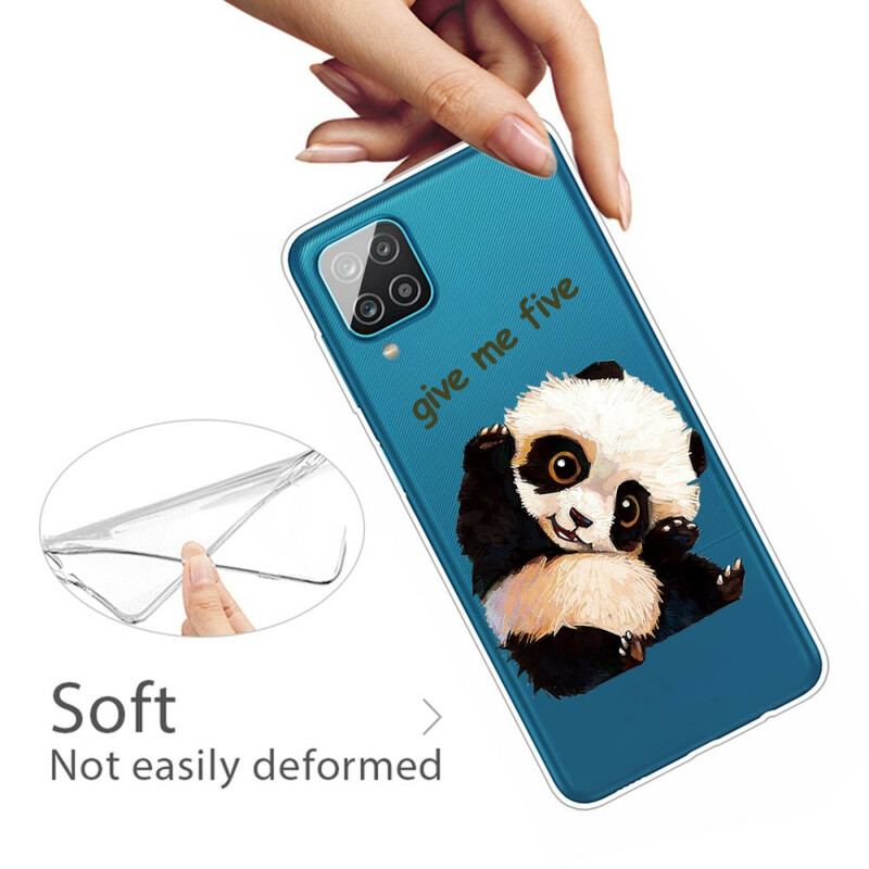 Capa Para Samsung Galaxy M12 / A12 Panda Sem Costura Dá-me Cinco