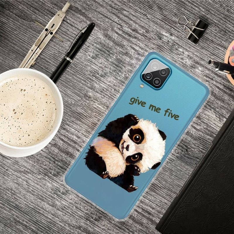 Capa Para Samsung Galaxy M12 / A12 Panda Sem Costura Dá-me Cinco