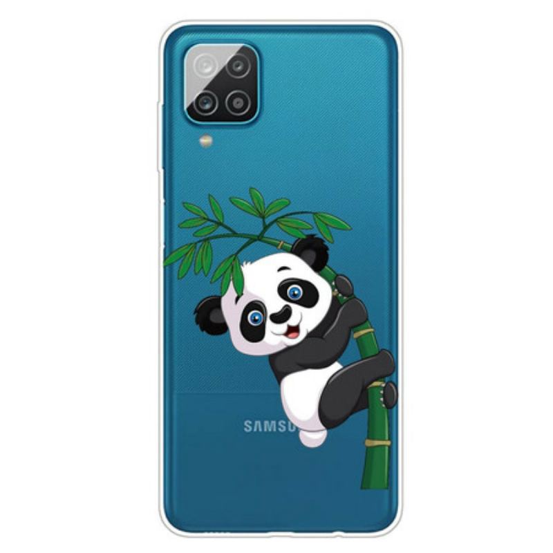 Capa Para Samsung Galaxy M12 / A12 Panda Sem Costura Em Bambu