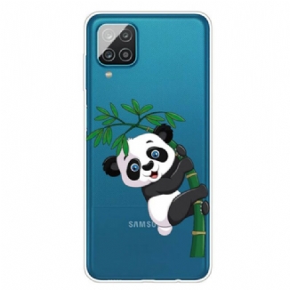 Capa Para Samsung Galaxy M12 / A12 Panda Sem Costura Em Bambu