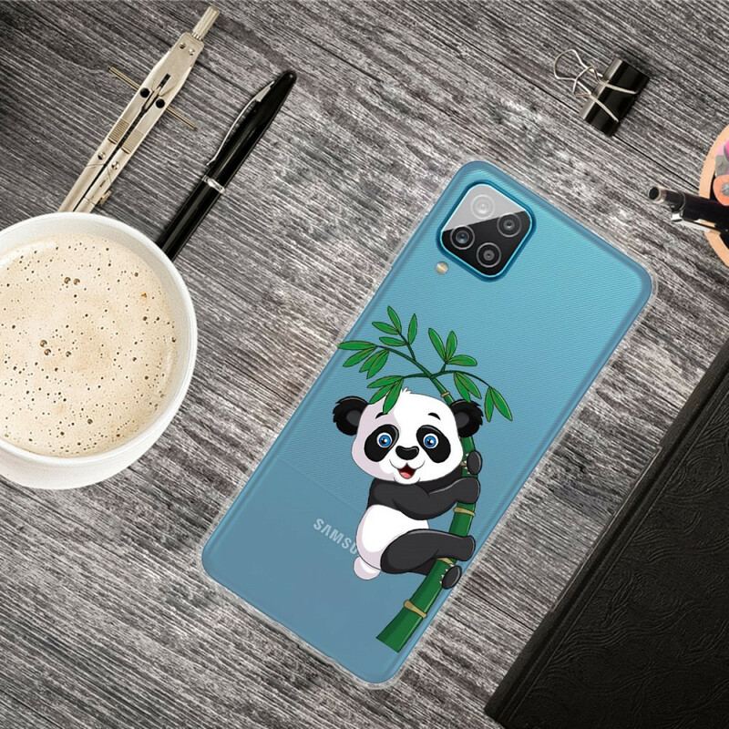 Capa Para Samsung Galaxy M12 / A12 Panda Sem Costura Em Bambu