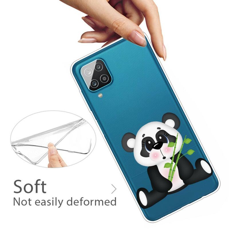 Capa Para Samsung Galaxy M12 / A12 Panda Triste Sem Costura