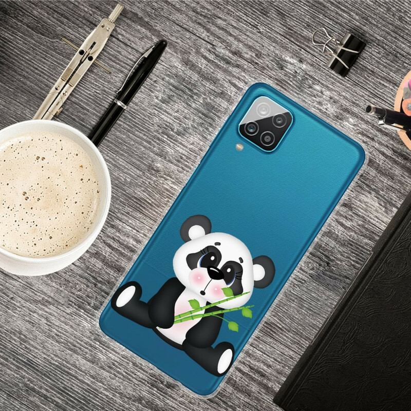 Capa Para Samsung Galaxy M12 / A12 Panda Triste Sem Costura