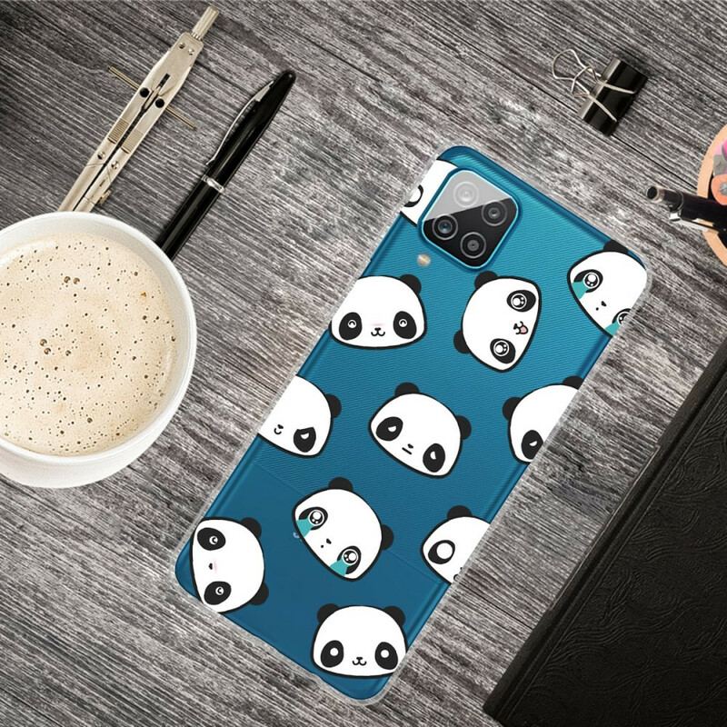 Capa Para Samsung Galaxy M12 / A12 Pandas Sentimentais Perfeitos