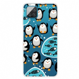 Capa Para Samsung Galaxy M12 / A12 Pinguins E Peixes