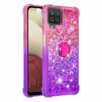 Capa Para Samsung Galaxy M12 / A12 Suporte De Anel Glitter