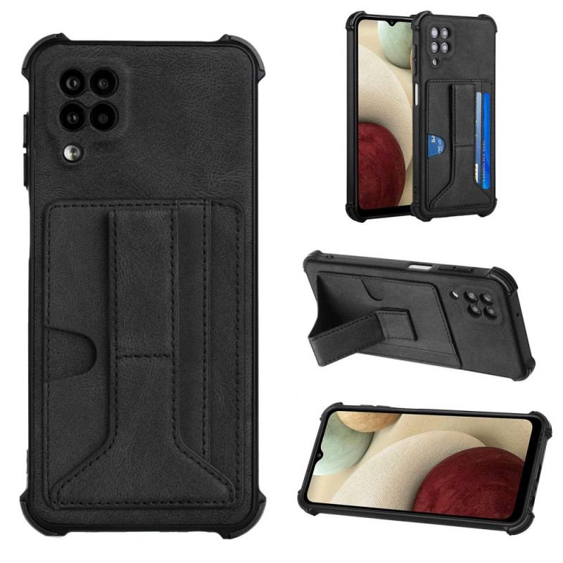 Capa Para Samsung Galaxy M12 / A12 Suporte De Couro E Porta-cartões