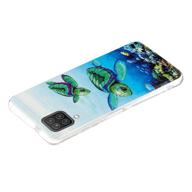 Capa Para Samsung Galaxy M12 / A12 Tartarugas Fluorescentes