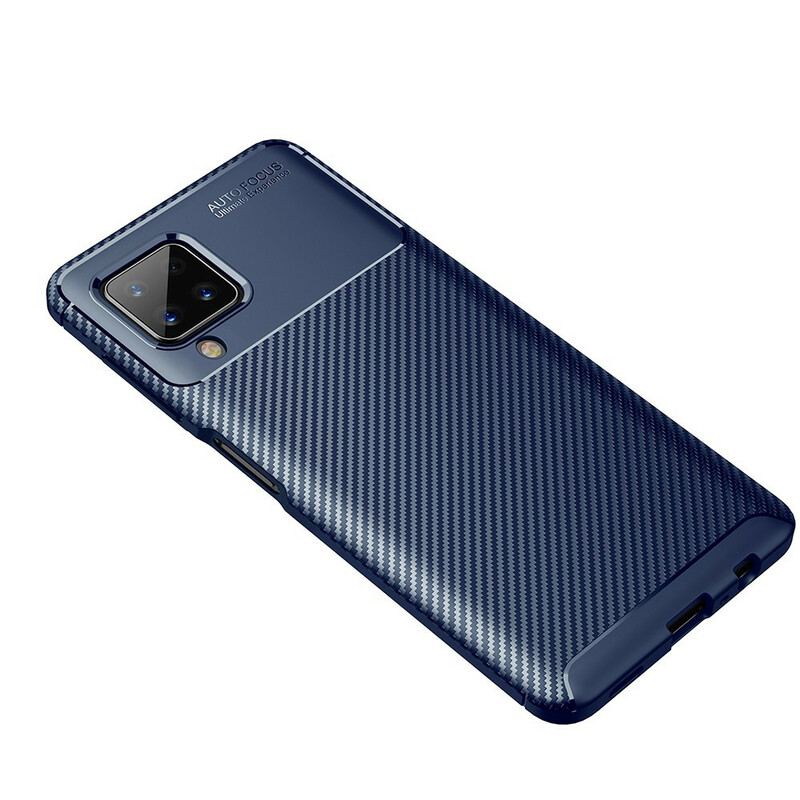 Capa Para Samsung Galaxy M12 / A12 Textura Flexível De Fibra De Carbono