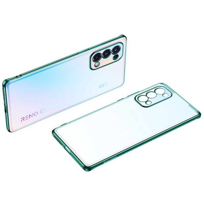 Capa De Celular Para Oppo Find X3 Lite Bordas Estilo Metal Transparente Sulada