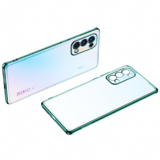 Capa De Celular Para Oppo Find X3 Lite Bordas Estilo Metal Transparente Sulada