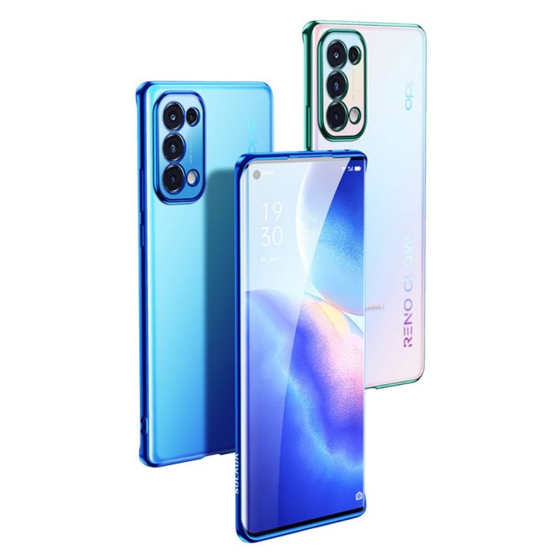 Capa De Celular Para Oppo Find X3 Lite Bordas Estilo Metal Transparente Sulada