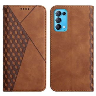 Capa De Celular Para Oppo Find X3 Lite Flip Efeito Geocouro