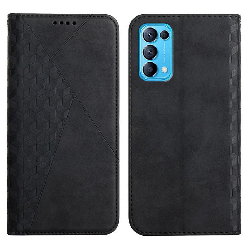 Capa De Celular Para Oppo Find X3 Lite Flip Efeito Geocouro