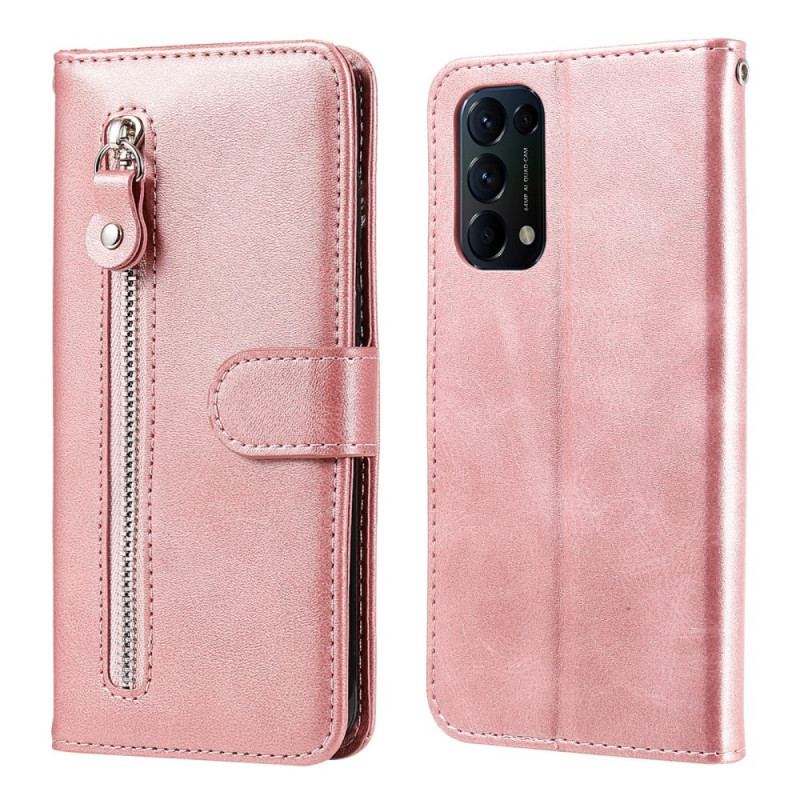 Capa De Couro Para Oppo Find X3 Lite Carteira