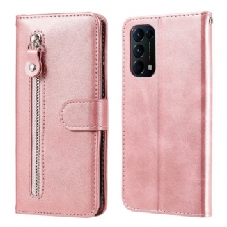 Capa De Couro Para Oppo Find X3 Lite Carteira