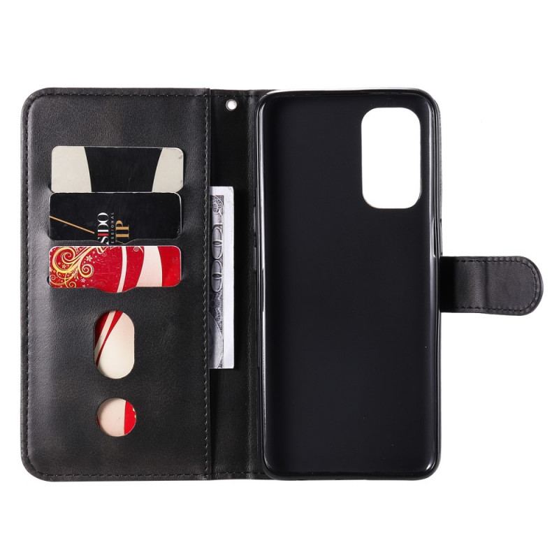 Capa De Couro Para Oppo Find X3 Lite Carteira