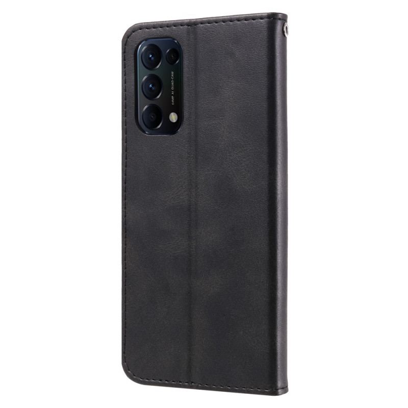 Capa De Couro Para Oppo Find X3 Lite Carteira