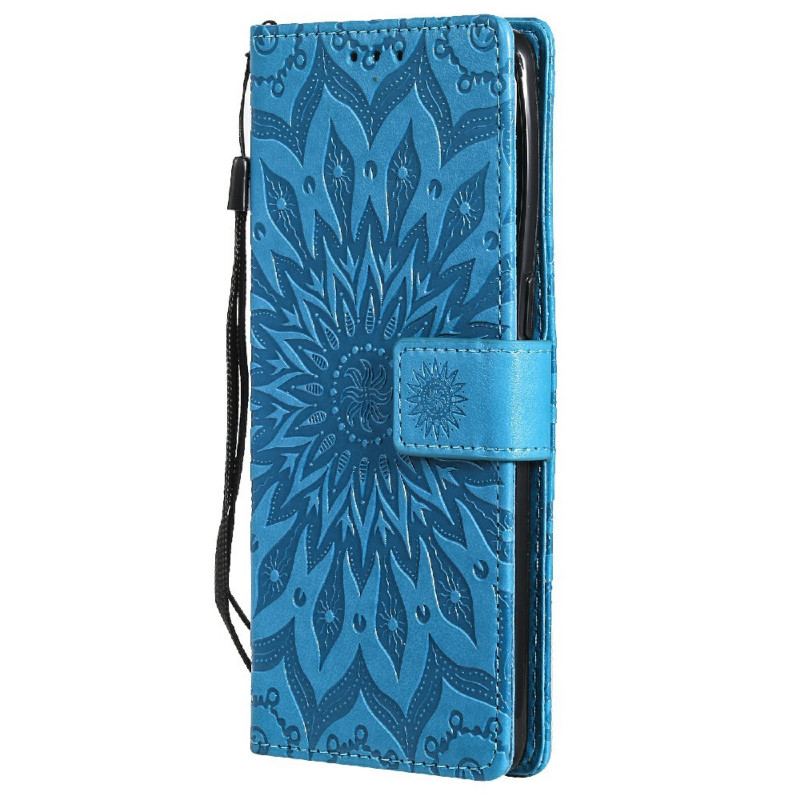 Capa De Couro Para Oppo Find X3 Lite Flor Do Sol