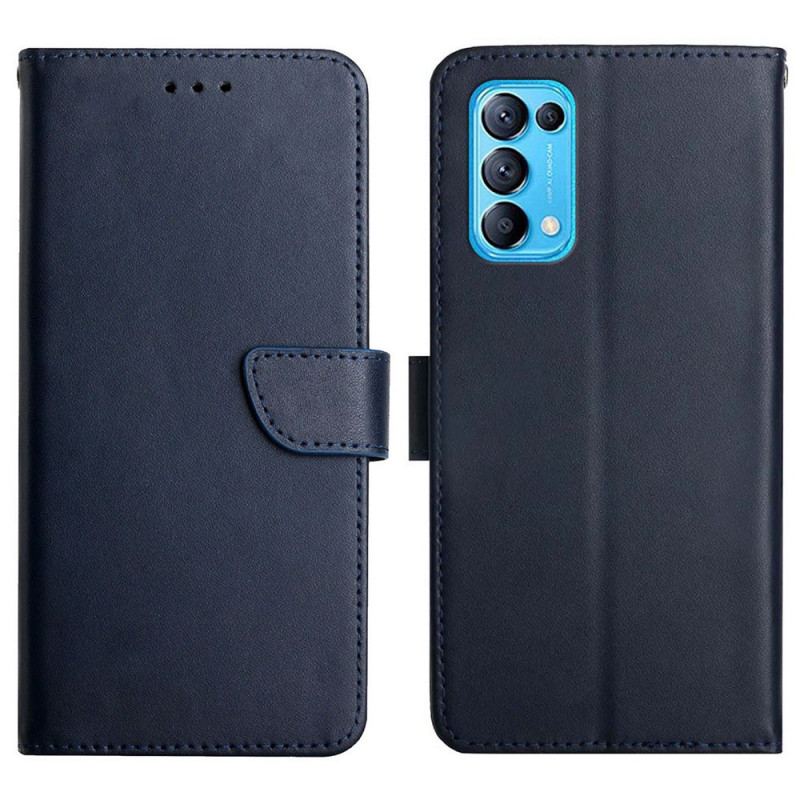 Capa Flip Para Oppo Find X3 Lite Couro Napa Genuíno