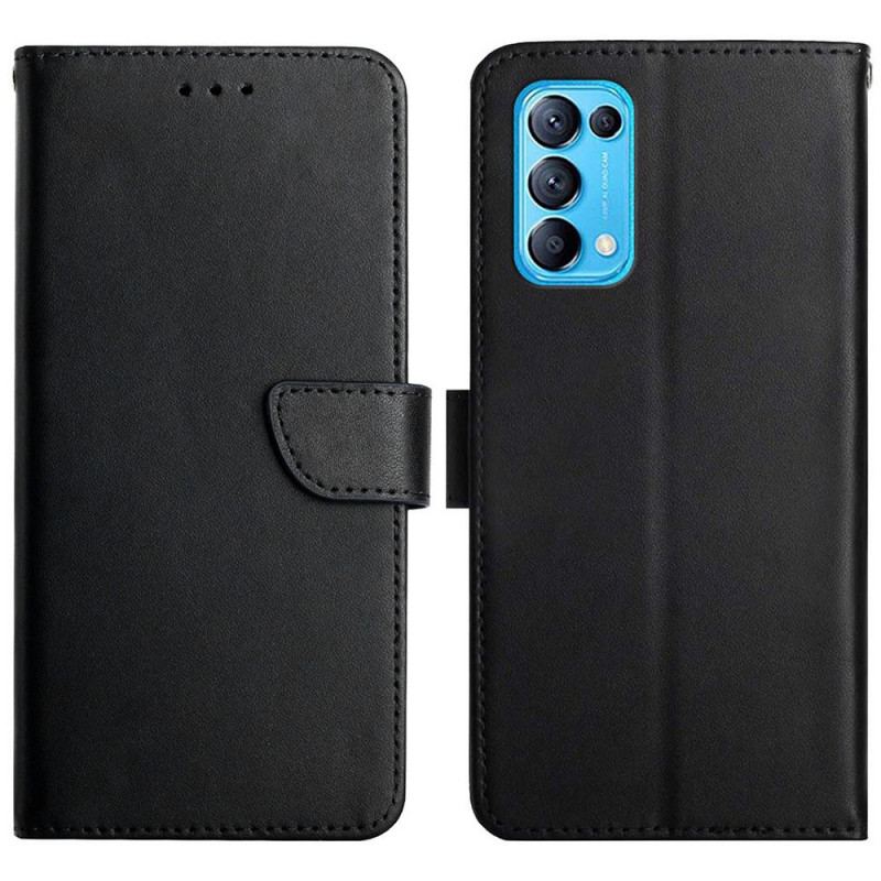 Capa Flip Para Oppo Find X3 Lite Couro Napa Genuíno