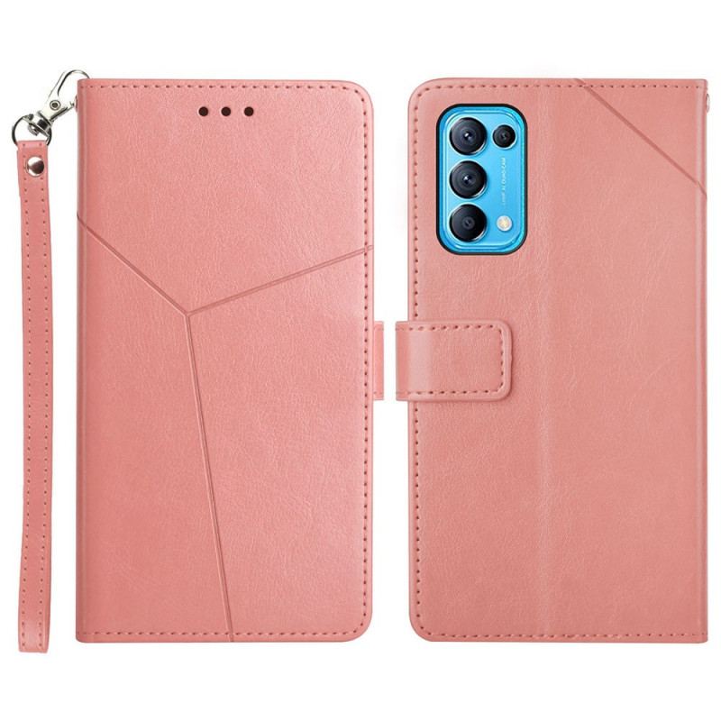 Capa Flip Para Oppo Find X3 Lite Estilo Couro Geo Y Design