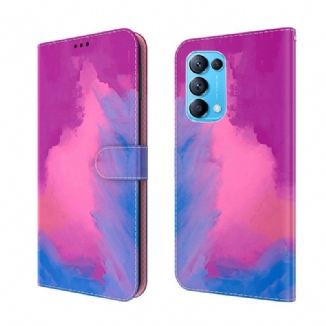 Capa Folio Para Oppo Find X3 Lite Aquarela