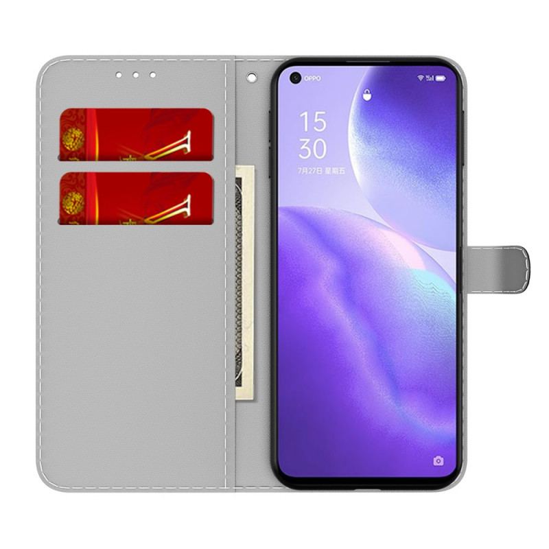 Capa Folio Para Oppo Find X3 Lite Aquarela