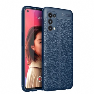 Capa Para Oppo Find X3 Lite Linha Dupla Efeito Couro Litchi