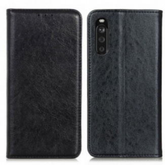 Capa De Celular Para Sony Xperia 5 III Flip Couro Dividido Texturizado