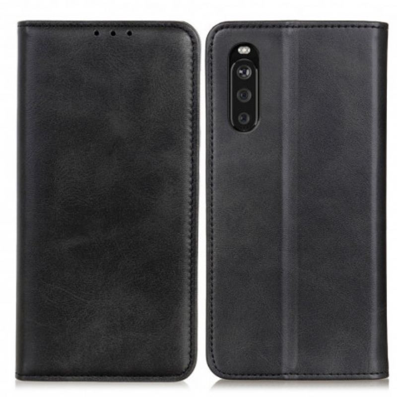 Capa De Celular Para Sony Xperia 5 III Flip Couro Rachado Elegância