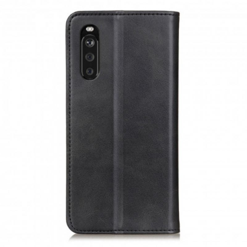 Capa De Celular Para Sony Xperia 5 III Flip Couro Rachado Elegância