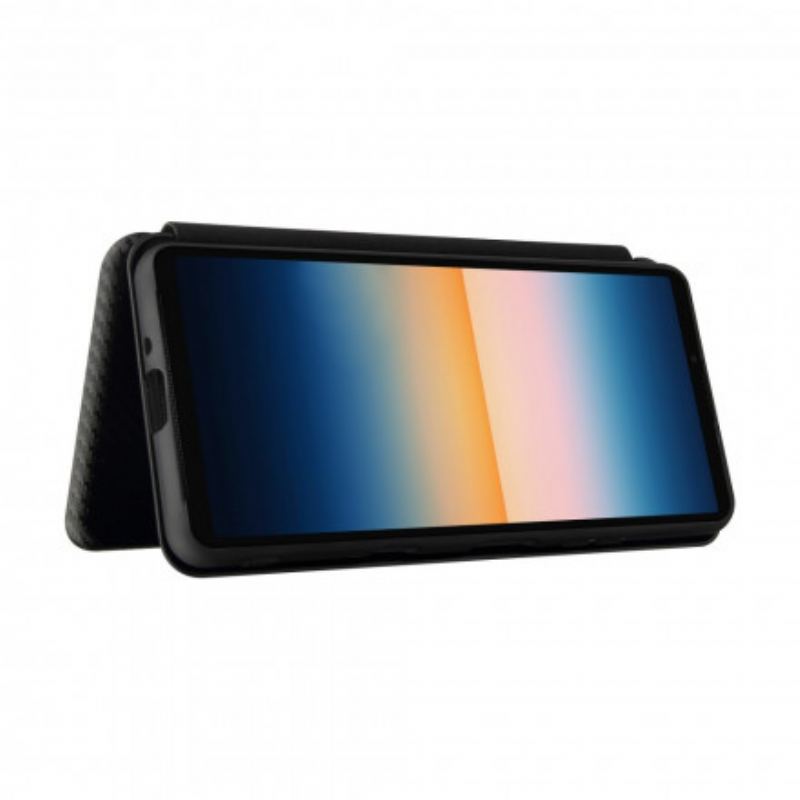 Capa De Celular Para Sony Xperia 5 III Flip Silicone De Carbono Colorido