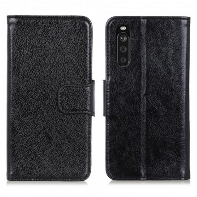 Capa De Couro Para Sony Xperia 5 III Couro Napa Rachado