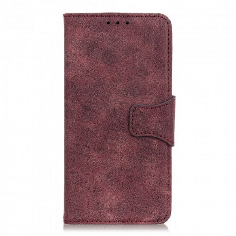 Capa De Couro Para Sony Xperia 5 III Couro Rachado Vintage