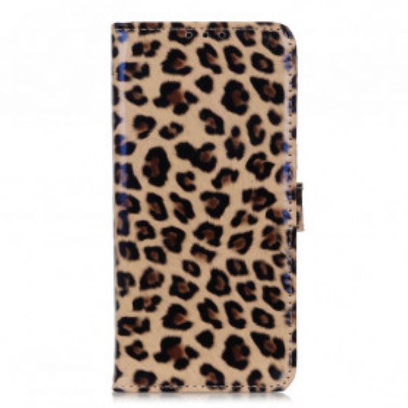 Capa Em Pele Para Sony Xperia 5 III Leopardo