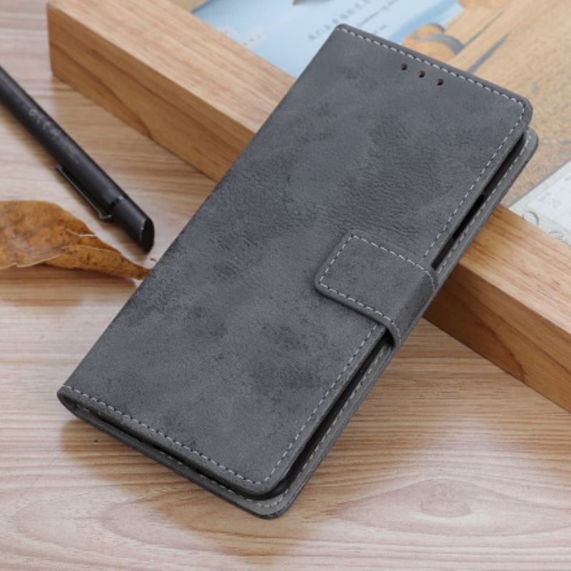 Capa Flip Para Sony Xperia 5 III Couro Falso Vintage