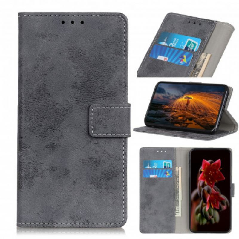 Capa Flip Para Sony Xperia 5 III Couro Falso Vintage