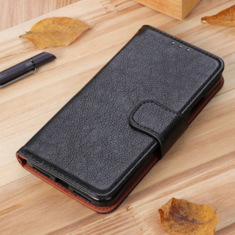 Capa Flip Para Sony Xperia 5 III Couro Napa Rachado