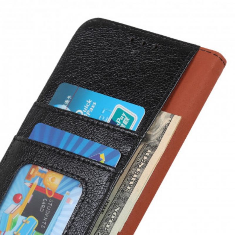 Capa Flip Para Sony Xperia 5 III Couro Napa Rachado