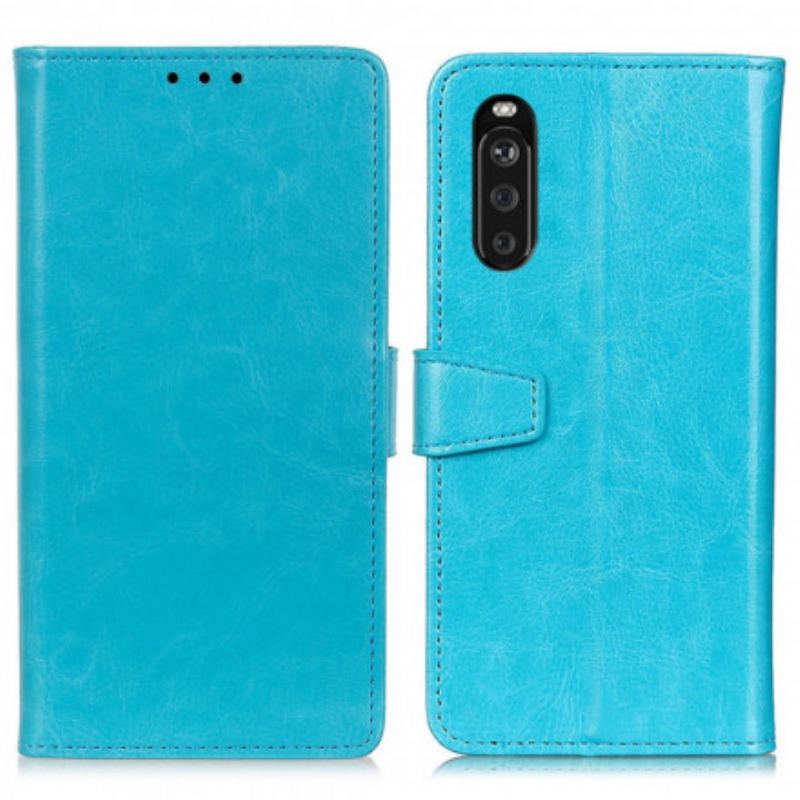 Capa Flip Para Sony Xperia 5 III Efeito Couro Clássico