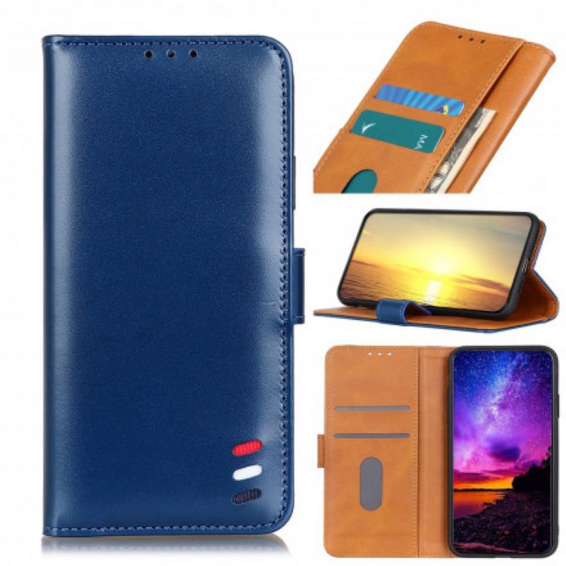 Capa Flip Para Sony Xperia 5 III Efeito Couro Tricolor