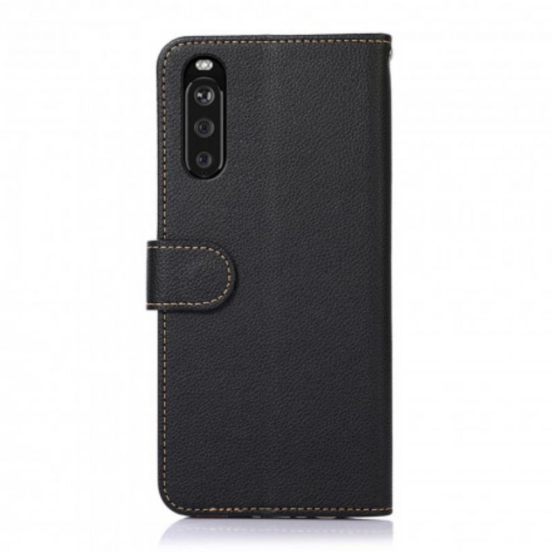 Capa Flip Para Sony Xperia 5 III Estilo Lichia Rfid Khazneh