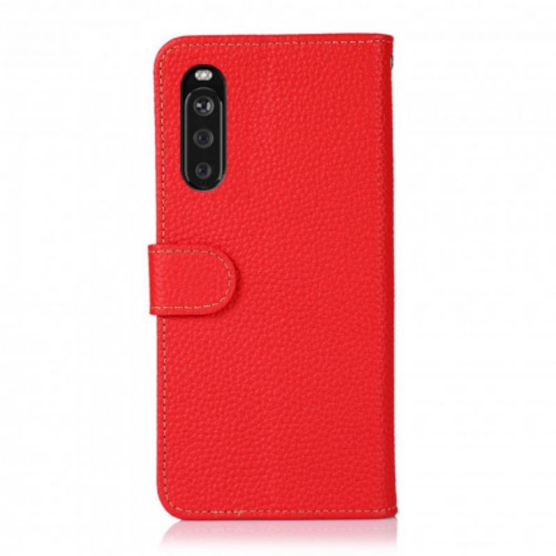 Capa Flip Para Sony Xperia 5 III Khazneh Lichia Couro