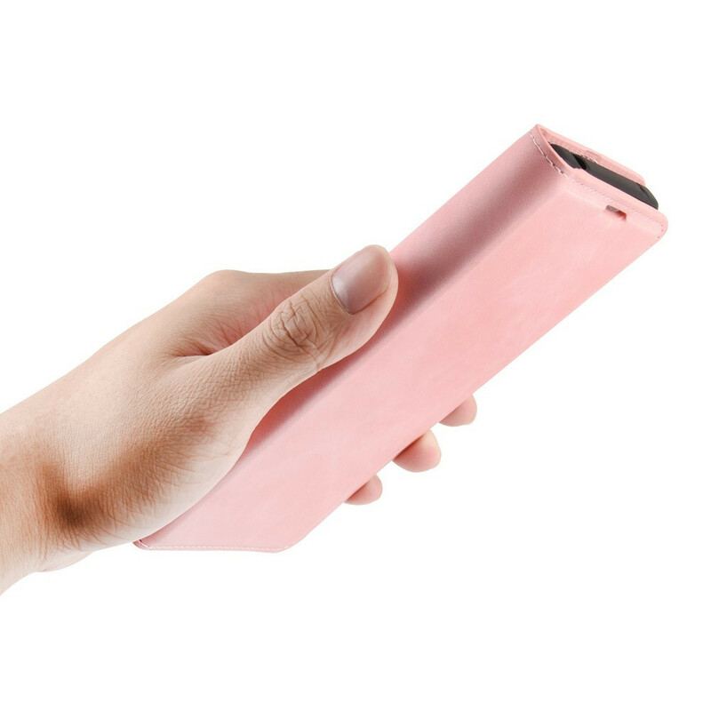 Capa De Celular Para iPhone 12 / 12 Pro Flip Efeito Couro Macio