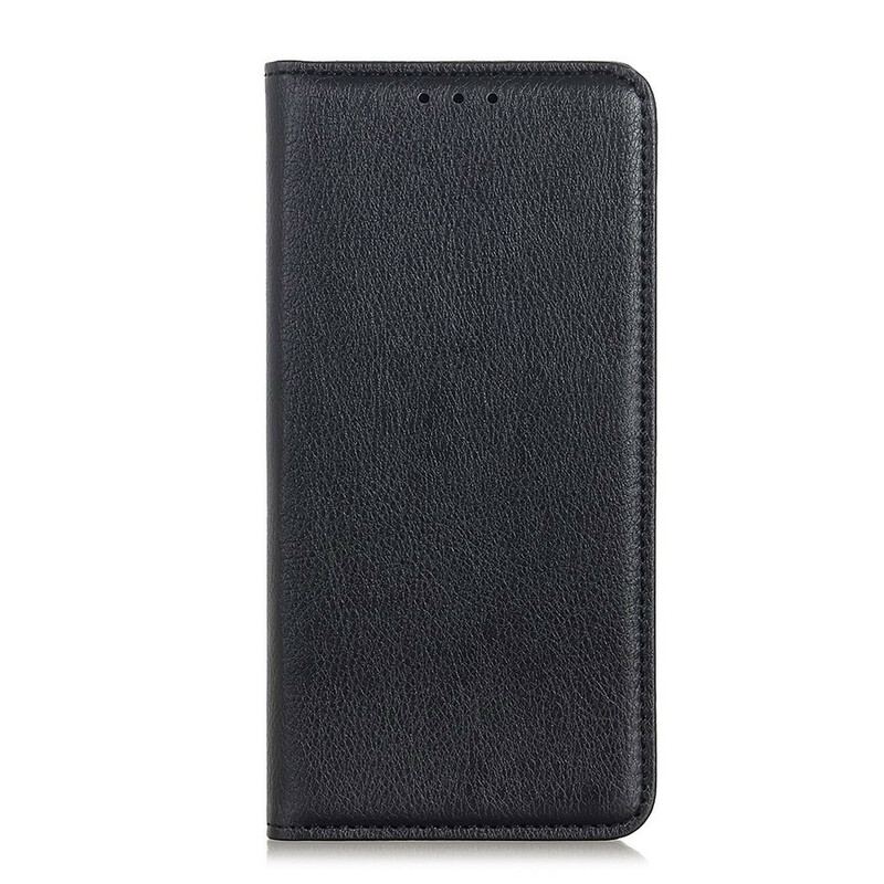 Capa De Celular Para iPhone 12 / 12 Pro Flip Negócios De Couro Rachado De Lichia