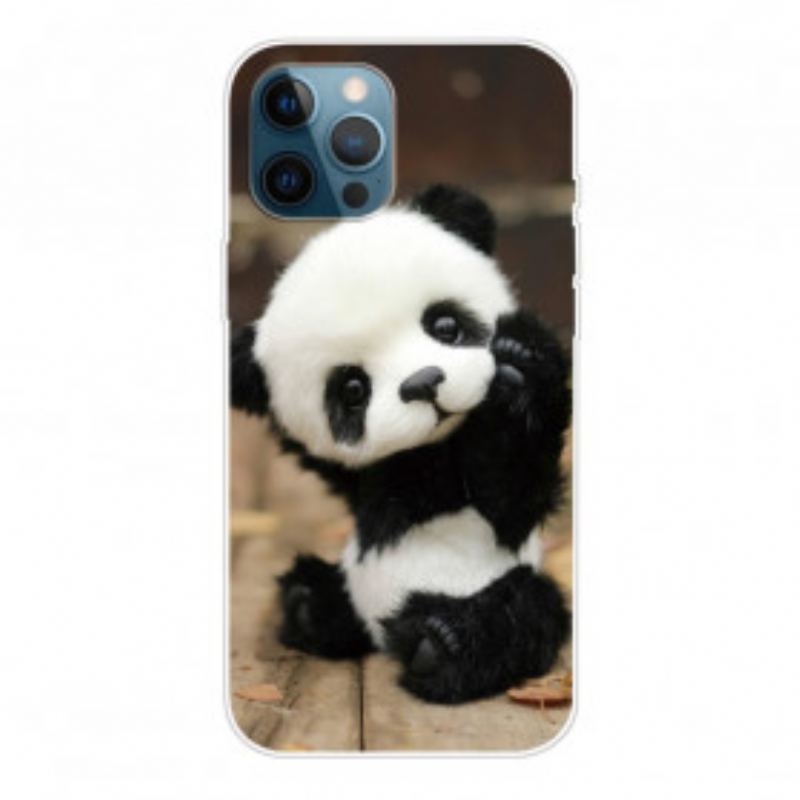 Capa De Celular Para iPhone 12 / 12 Pro Panda Flexível