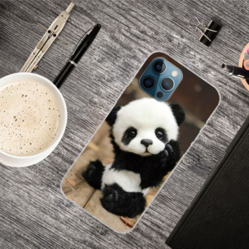 Capa De Celular Para iPhone 12 / 12 Pro Panda Flexível